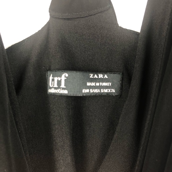 Zara TRF Dress Women’s S Black Wrap detail, with inside zipper. - Picture 7 of 8